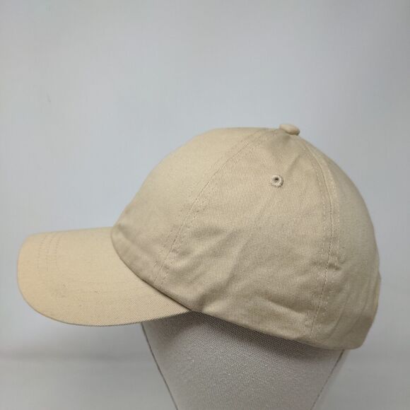 Unbranded Slideback Hat Tan One Size Adjustable Vent Holes 6 Panel Blank - Picture 3 of 7